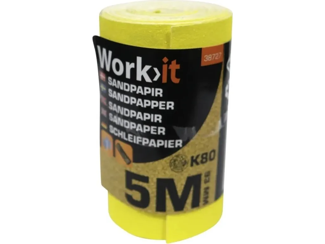 Home it Work ® sandpapir 9,3×500 cm K80