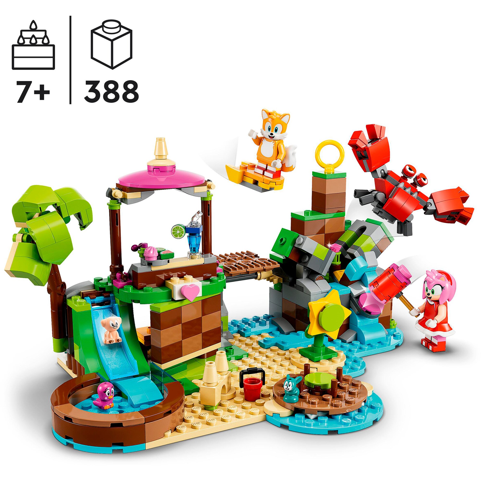 LEGO Konstruktionsspielzeug Sonic the Hedgehog Amys Tierrettungsinsel