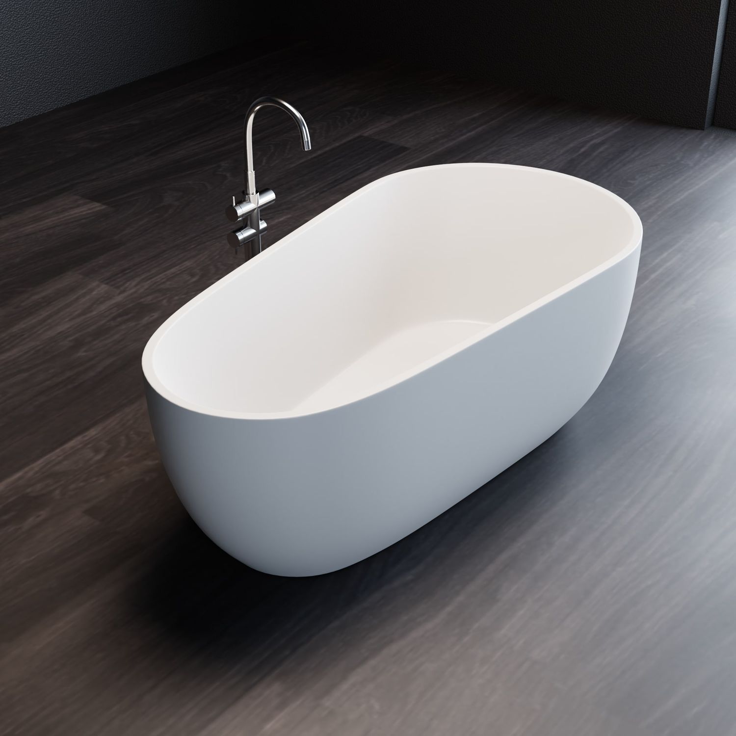 TroniTechnik® Freistehende Badewanne DIA Maße ca. 170 x 80 x 58cm Wanne - Füllmenge 195 Liter, aus Acryl mit Siphon