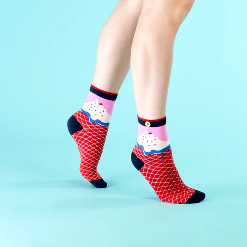 Chaussettes Lila & Marine rose