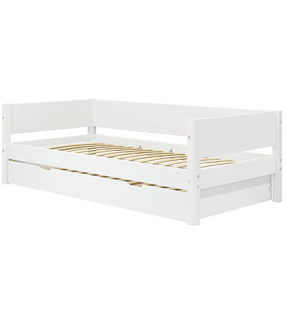Flexa Einzelbett m. Ausziehfunktion - 210 x 101 x 66,5 cm - Weiß