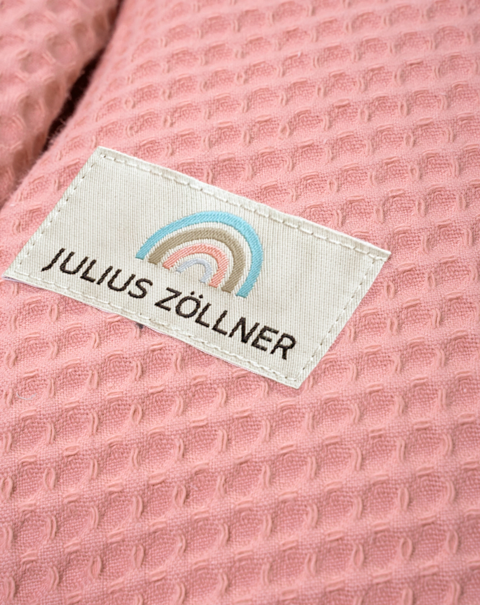 Stillkissen mit Knopf NAPPI WAFFELPIQUE (190x30) in blush