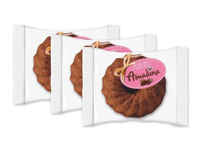 Zweifel Amadina Gugelhöpfli au Chocolat 3 x 45 g Mini Kuchen mit Schokolade