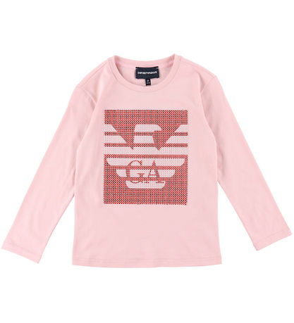 Emporio Armani Bluse - Rosa/Rot m. Pailletten