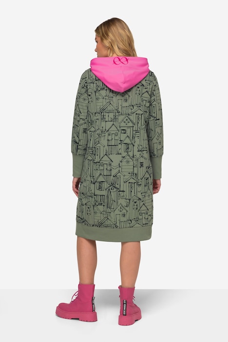 Sweatkleid, allover Print