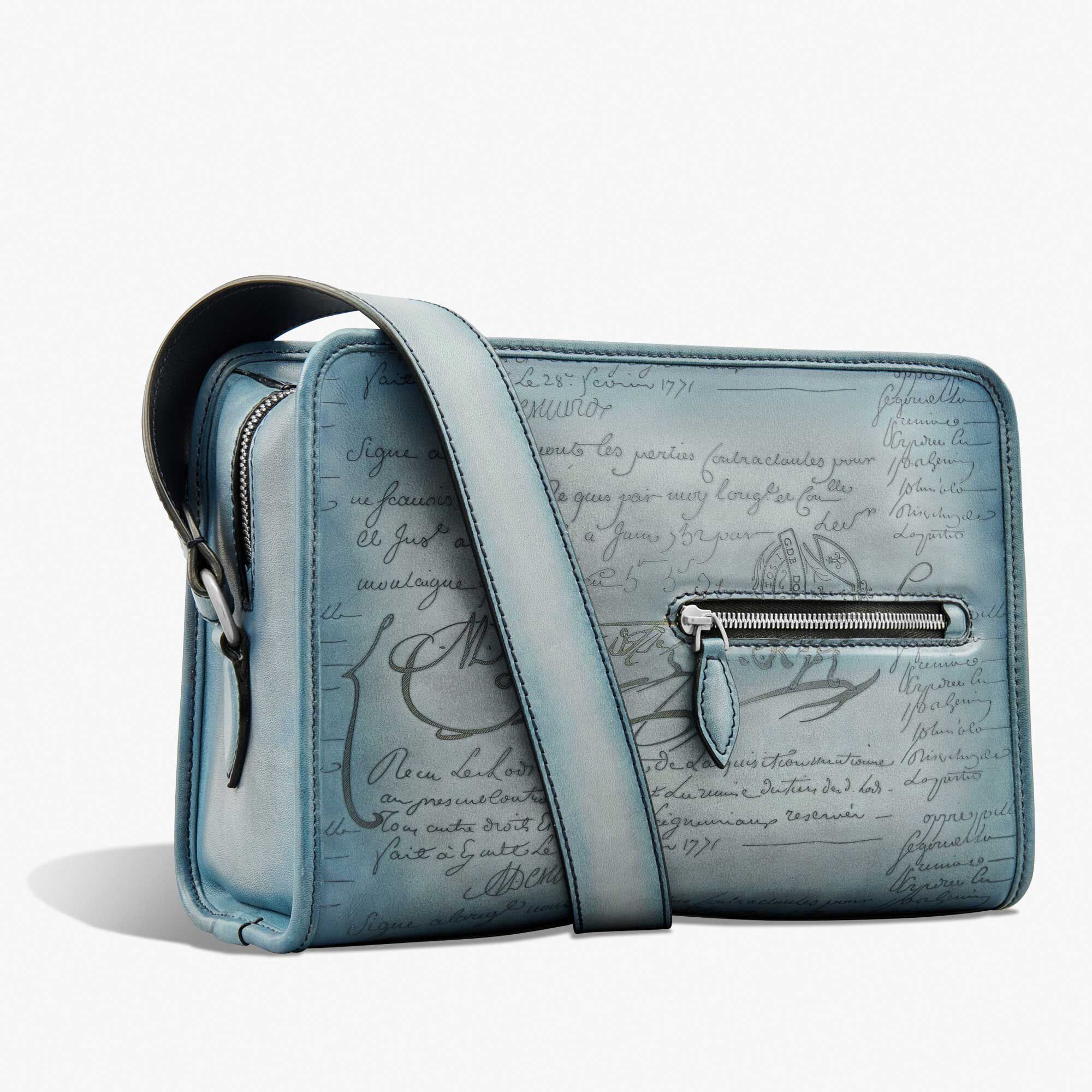 Sac Bandoulière Journalier En Cuir Scritto