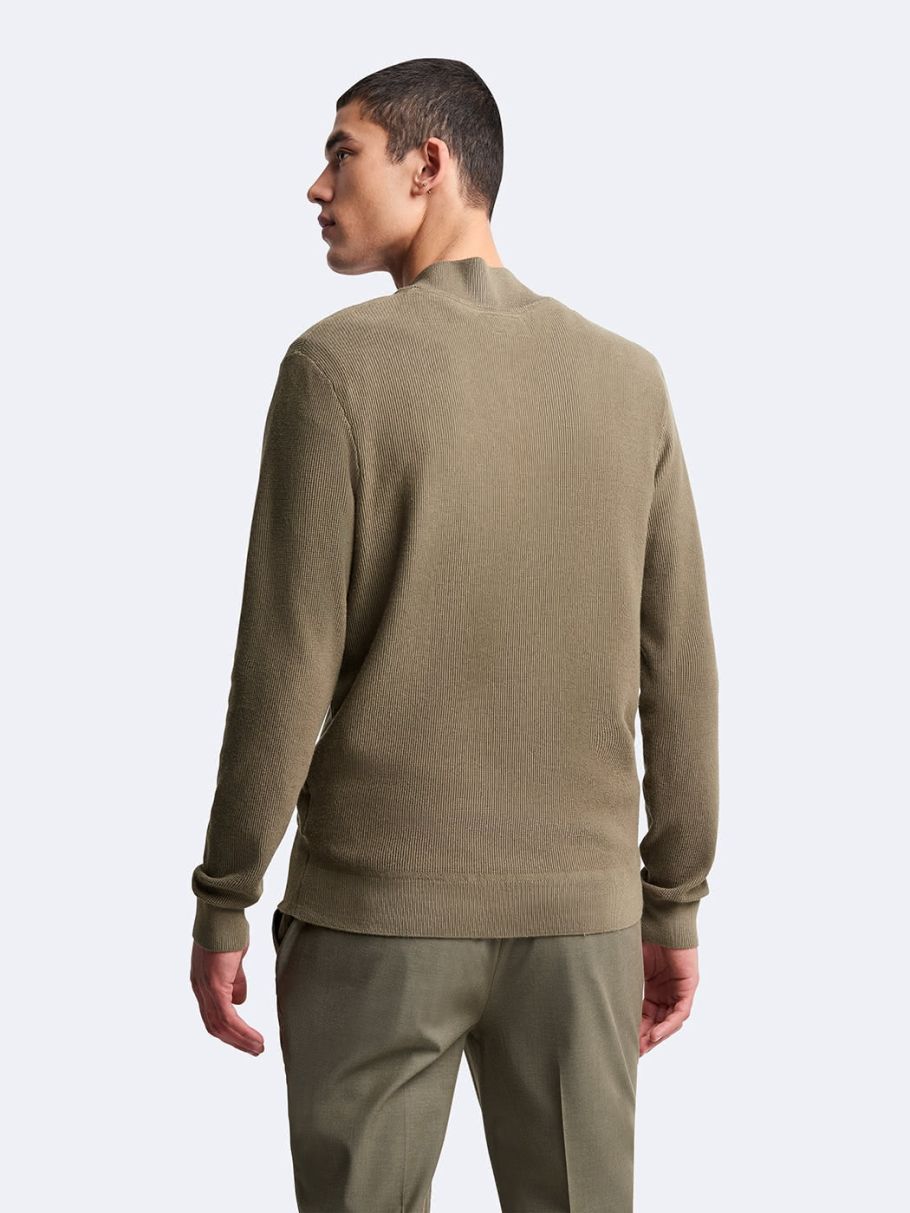 Pull col cheminée zippé en viscose bio