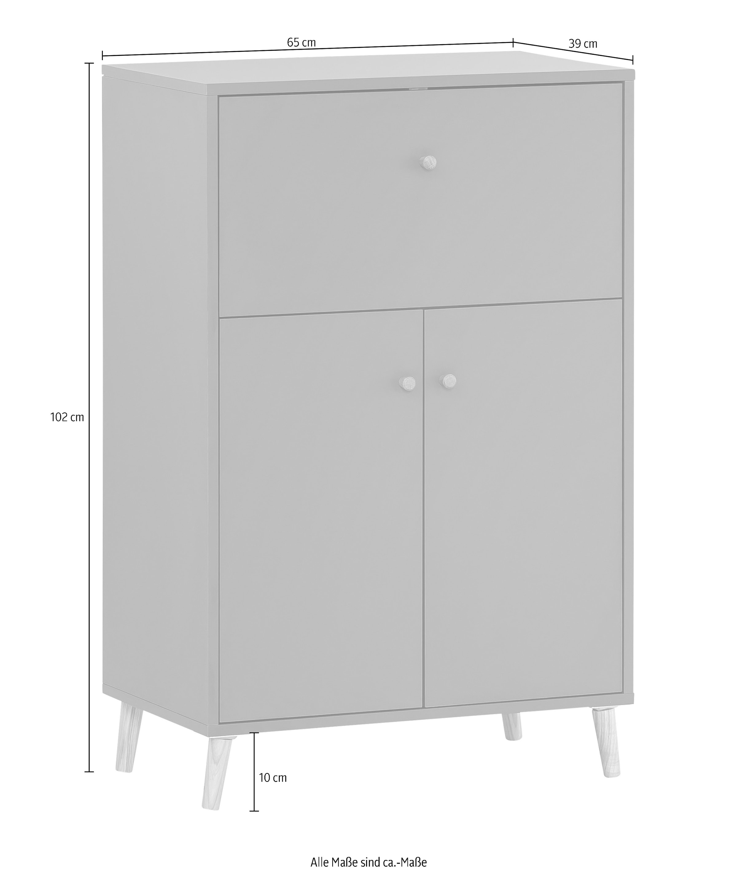 Schildmeyer Schreibtisch »Serie 500« Breite 65,2 cm, Sekretär Aktenschrank mit ausklappbarer Schreibplatte