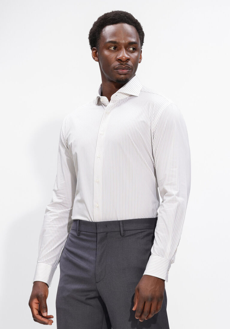 beige xacus overhemden active shirt 520ml