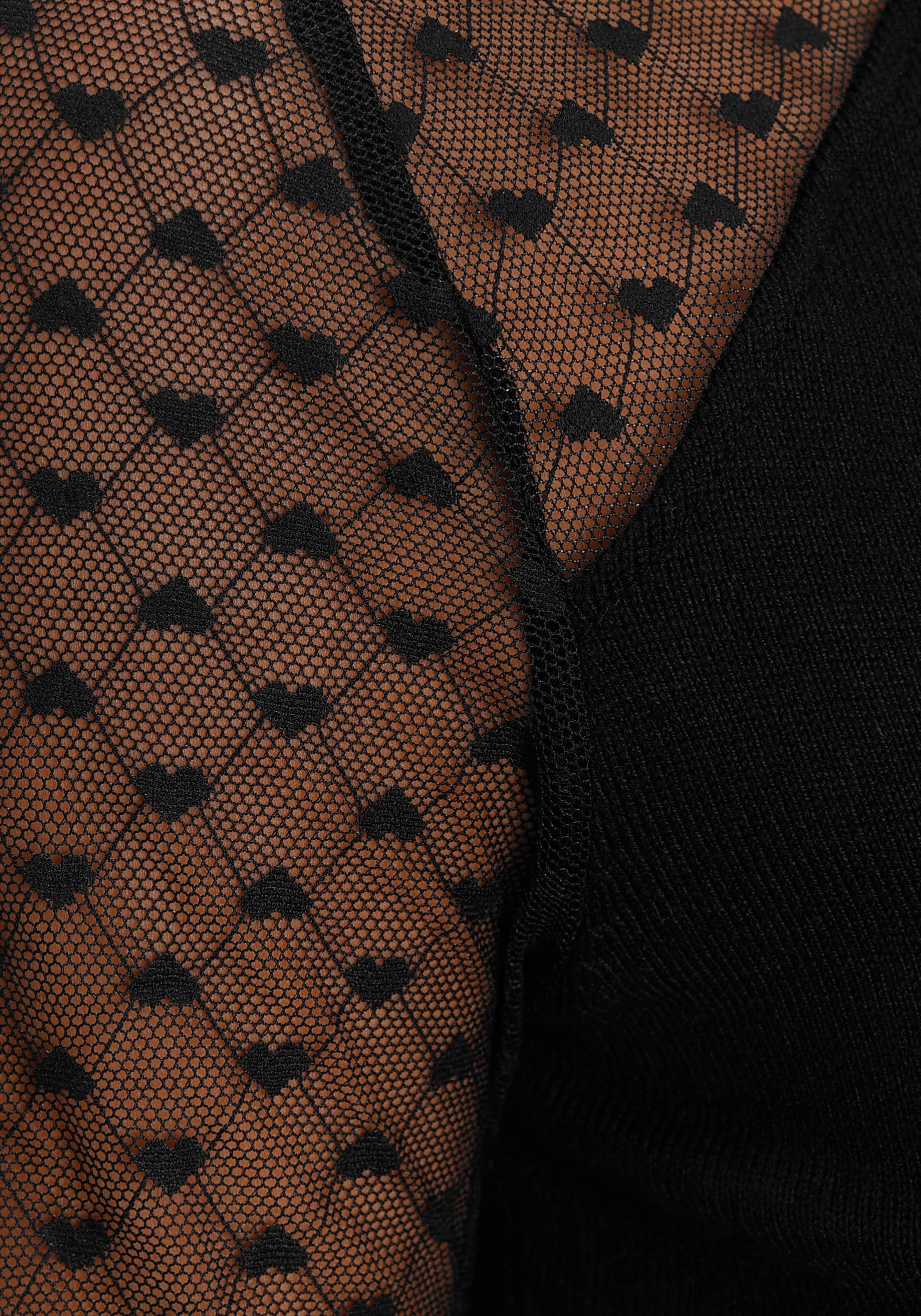 Melrose Strickkleid in Mini-Länge, aus Feinstrick mit Meshapplikation