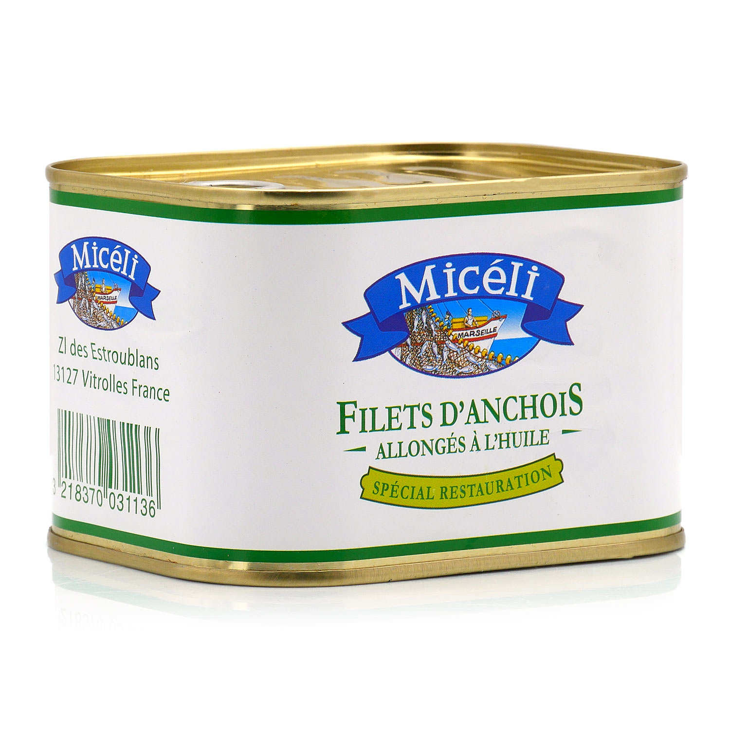 Filets d'anchois à l'huile végétale