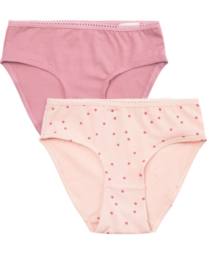 Magasin du Nord Collection Girls Briefs 2-Pack Rose dot / mesa rose