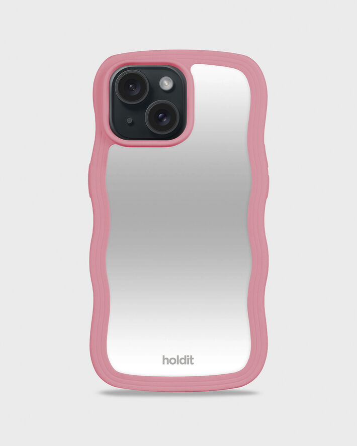 HoldIt Wavy Case iPhone 15/14/13 Lyserød