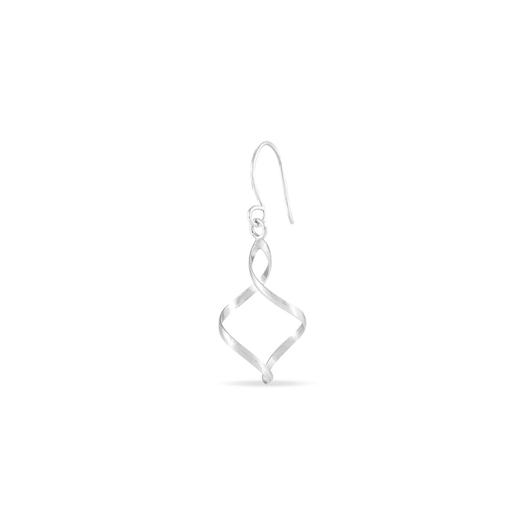 Boucles D'oreilles Pendantes Louison Argent Blanc