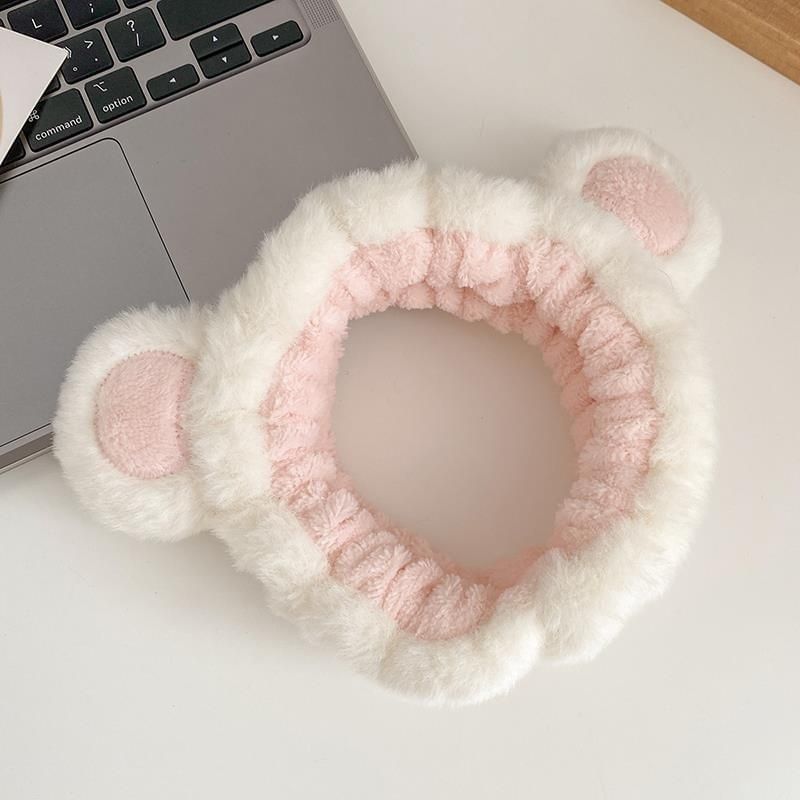 Karnemelk - Bear Chenille Gezichtsreiniger Hoofdband