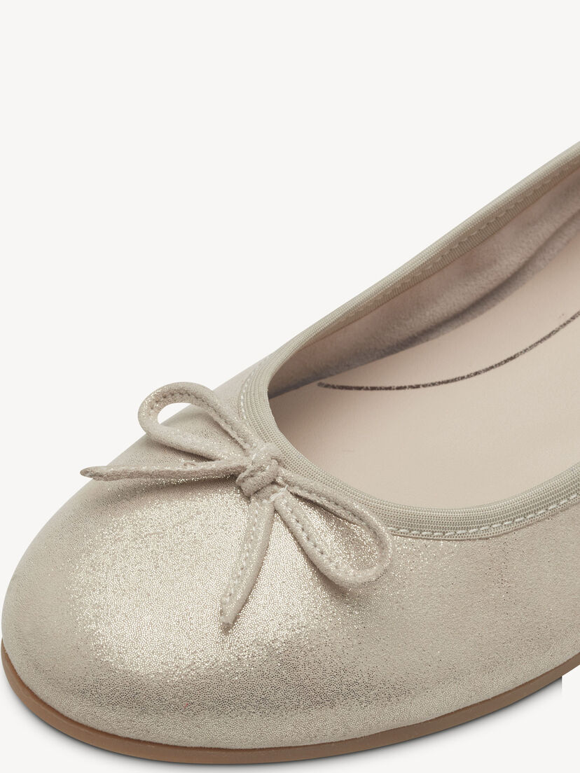 Leren Ballerina - beige