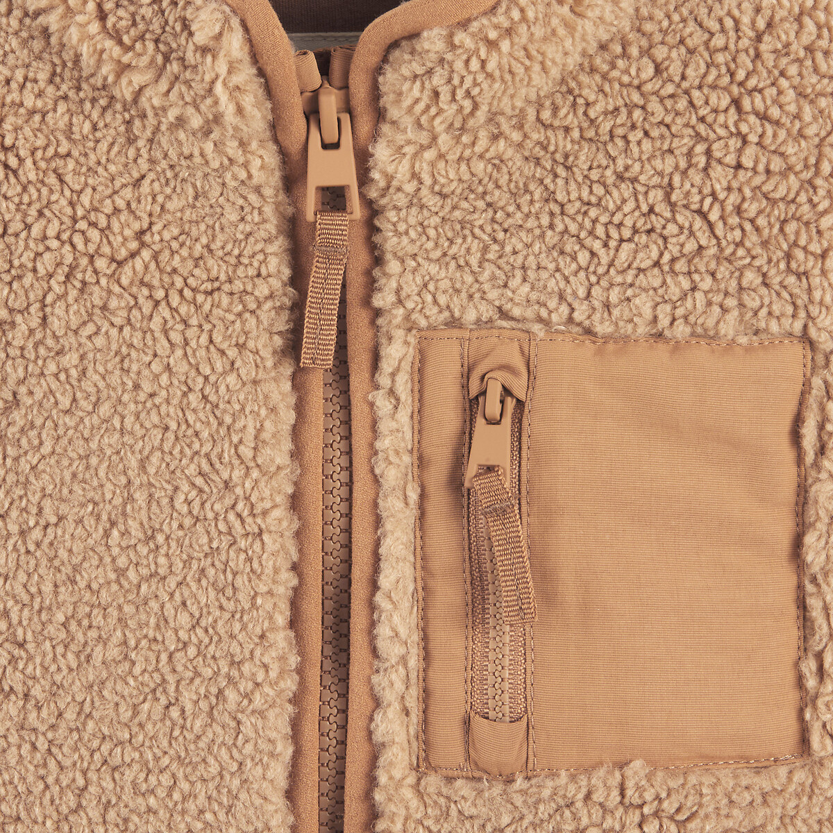 LA REDOUTE COLLECTIONS<br>Cardigã sherpa sem mangas com zíper