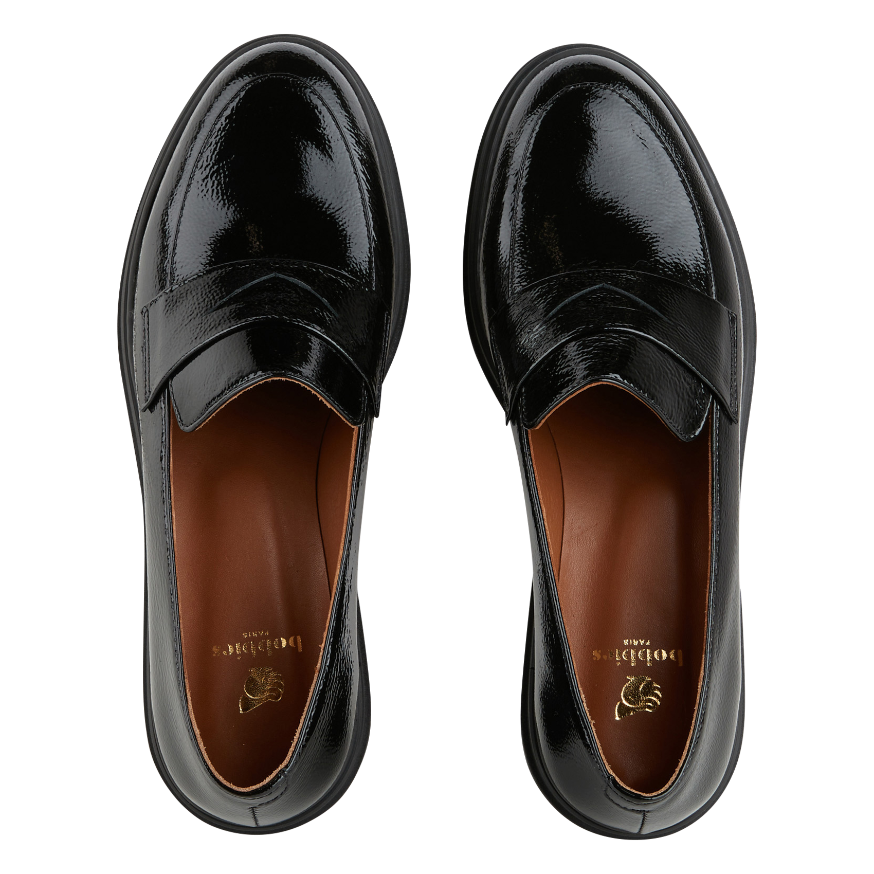 AMALIA - Mocassins en cuir lisse | Noir