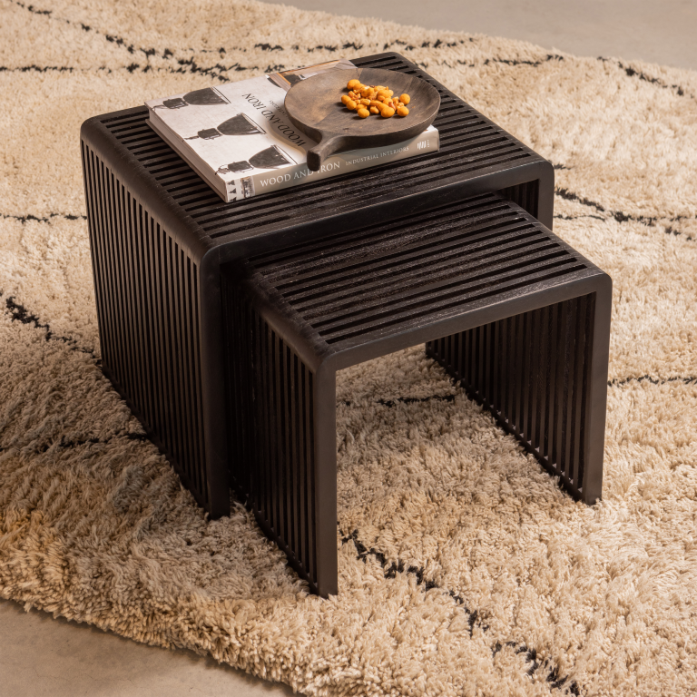 WOOOD Willa bijzettafel set van 2 recycled teak