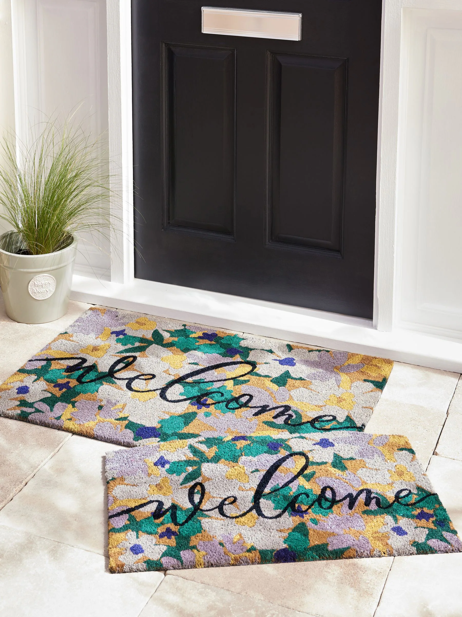 Welcome Floral Doormat