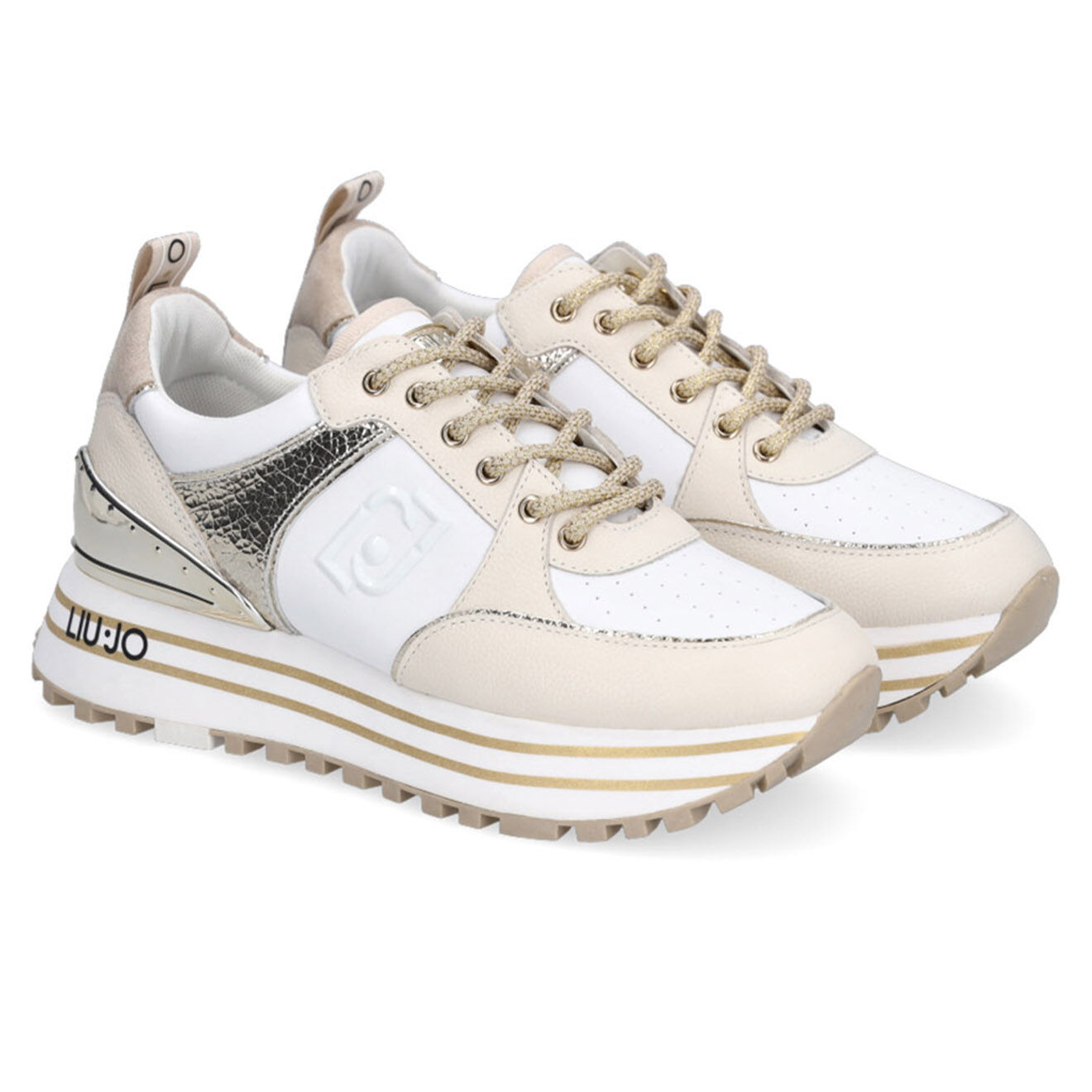 Liu-Jo Sneakers en Cuir Annabelle beiges