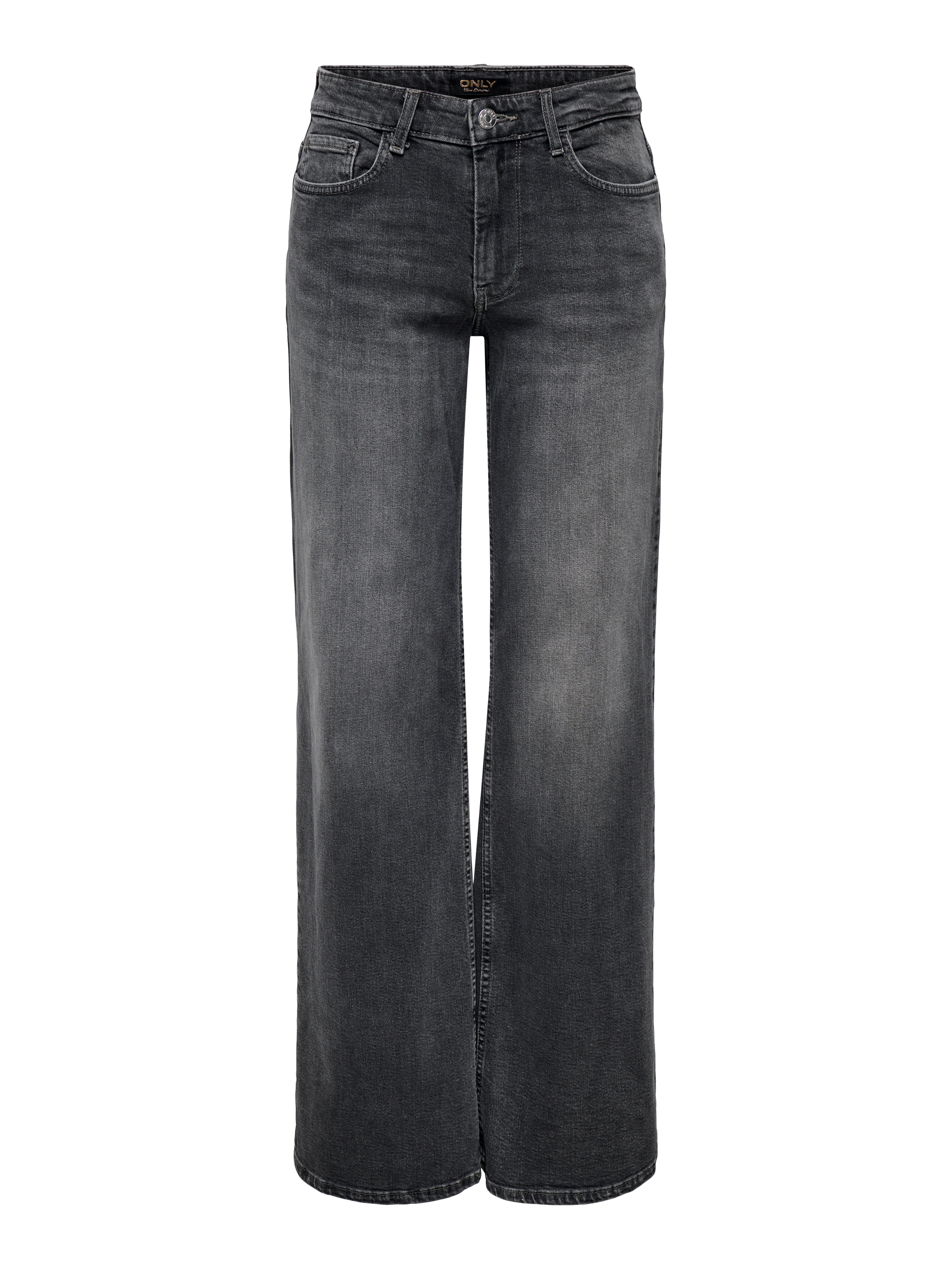 ONLCHRIS Mittlere Taille Weiter Beinschnitt Jeans Grey Denim