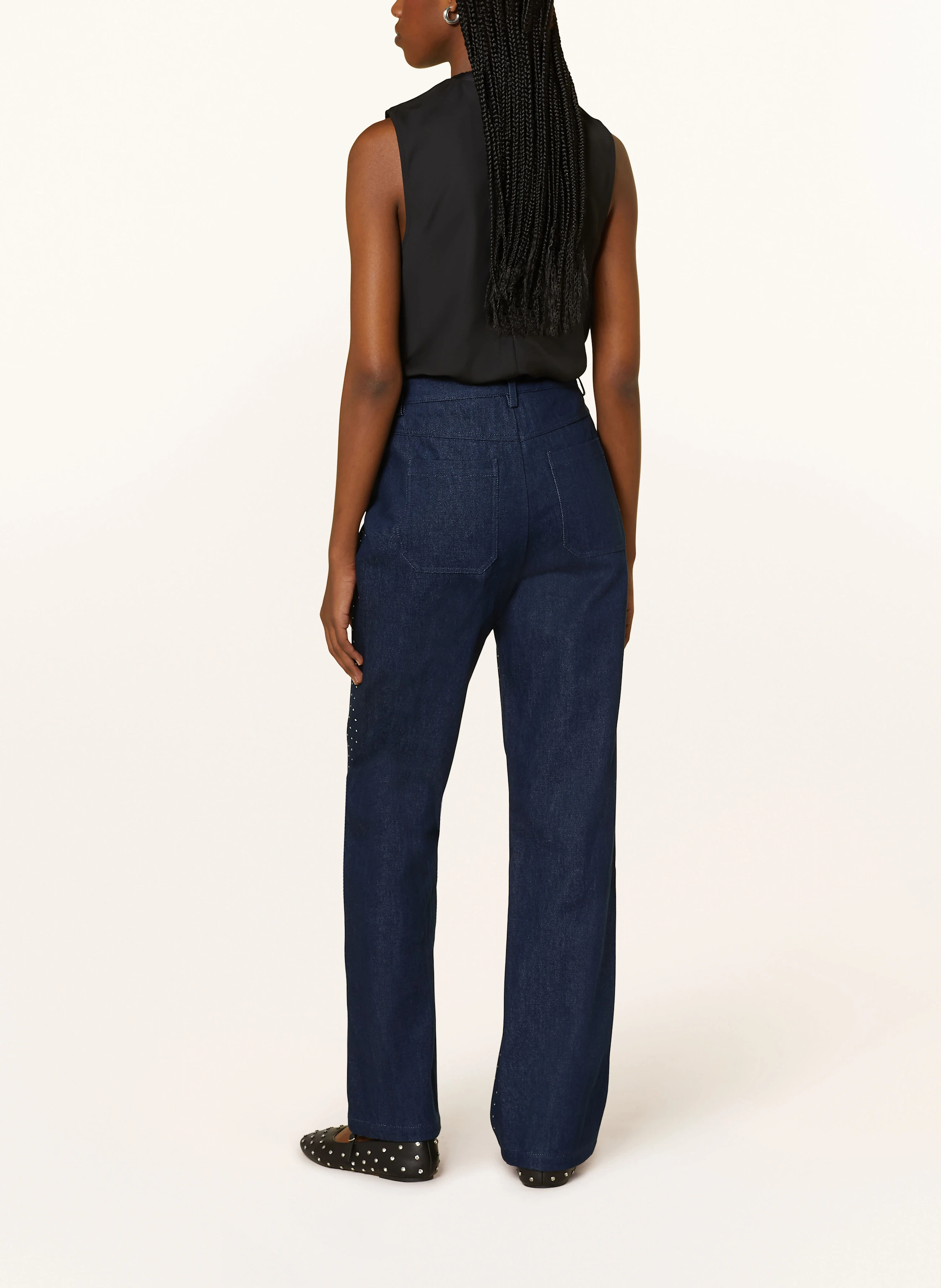 MALINA Straight Jeans KENDRA mit Schmucksteinen