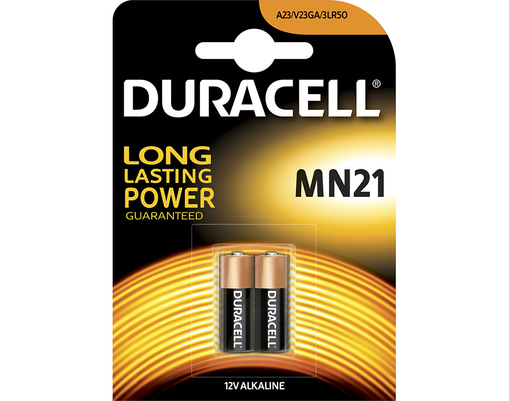 PILHA PARA COMANDO DURACELL MN21 PACK 2 UNIDADES