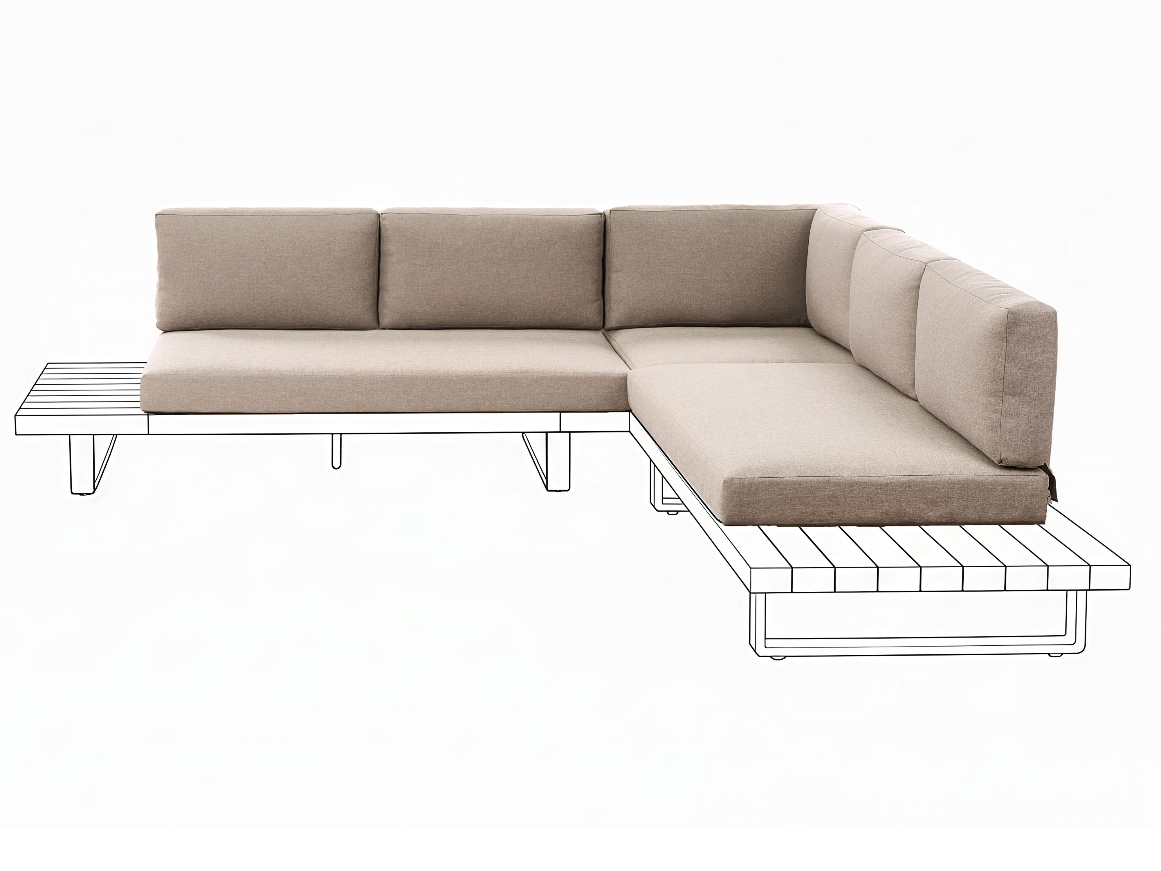 Set tuinkussenhoezen MYKONOS Taupe