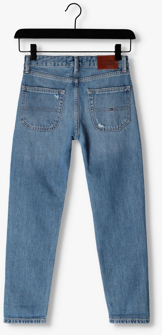 TOMMY HILFIGER blauwe tommy hilfiger straight leg jeans modern straight destructions