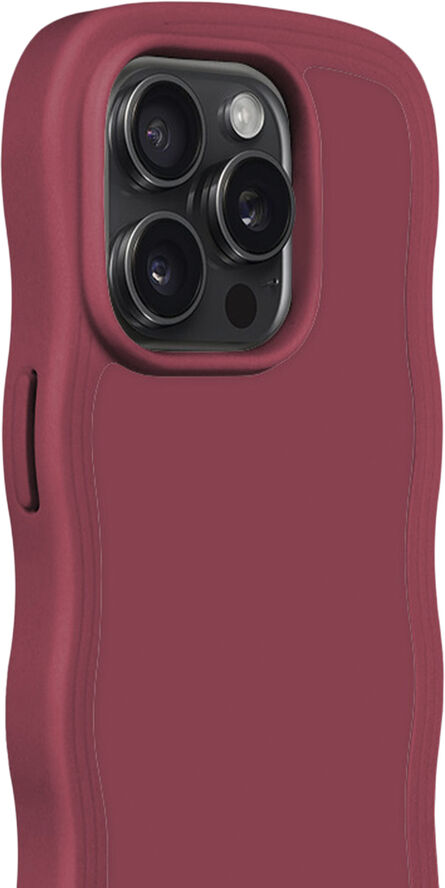 HoldIt Wavy Case iPhone 15 Pro Max Rød
