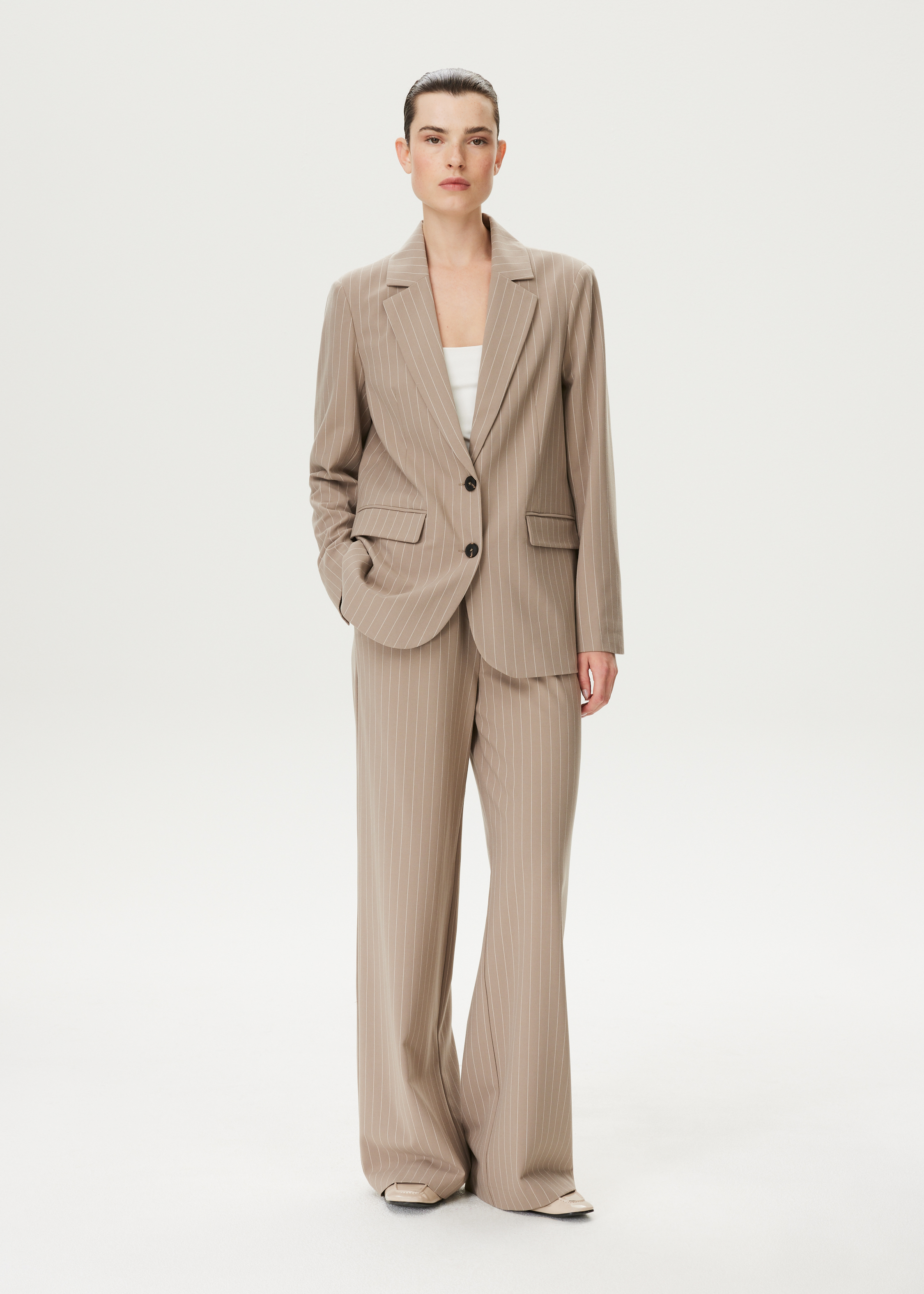 Pantalon met krijtstreep