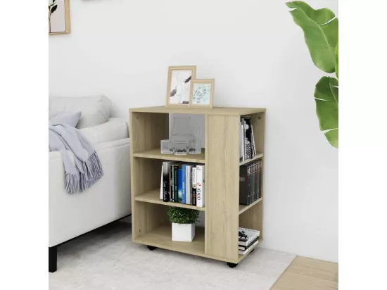 Armoire à roulettes Chêne Sonoma 60x35x75 cm Bois d’ingénierie