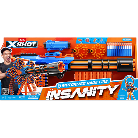 X-Shot Insanity motoriseret Rage Fire blaster med 72 pile