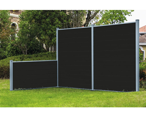 Konsta insteekprofiel voor insteekhekwerk, aluminium, 177 x 15 cm, zwart