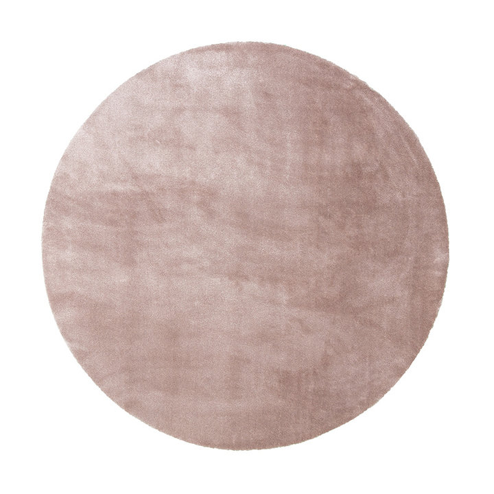 Rond viscose vloerkleed - Vive Oudroze | Wasbaar!