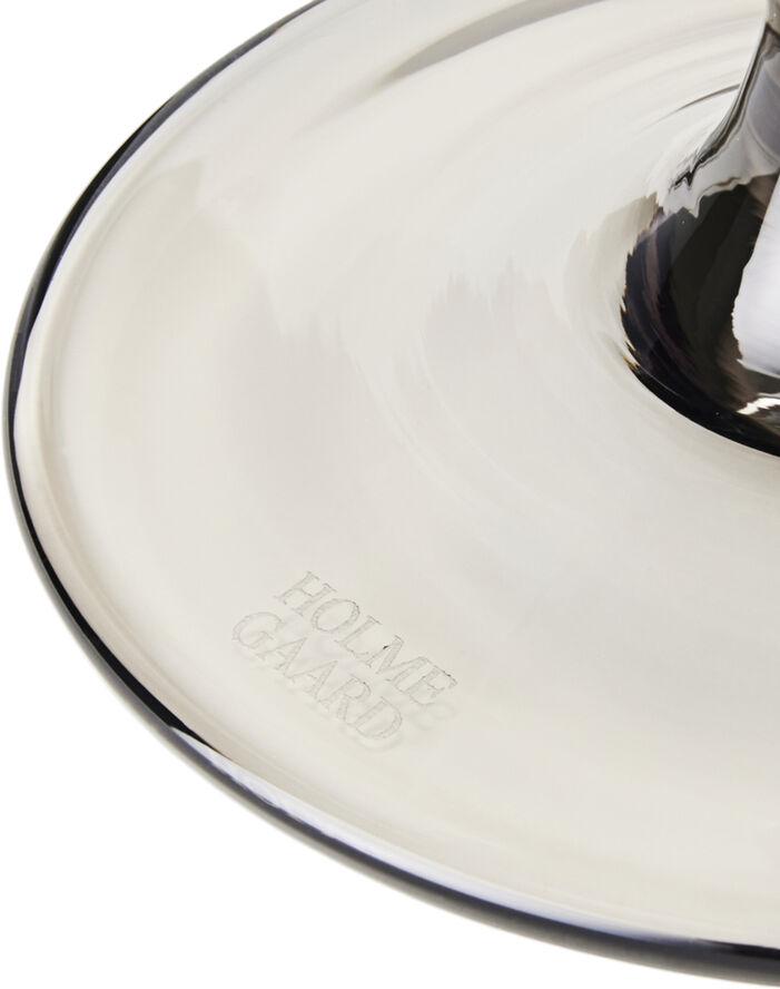 Holmegaard Flow Glas på fod 35 cl smoke Grå