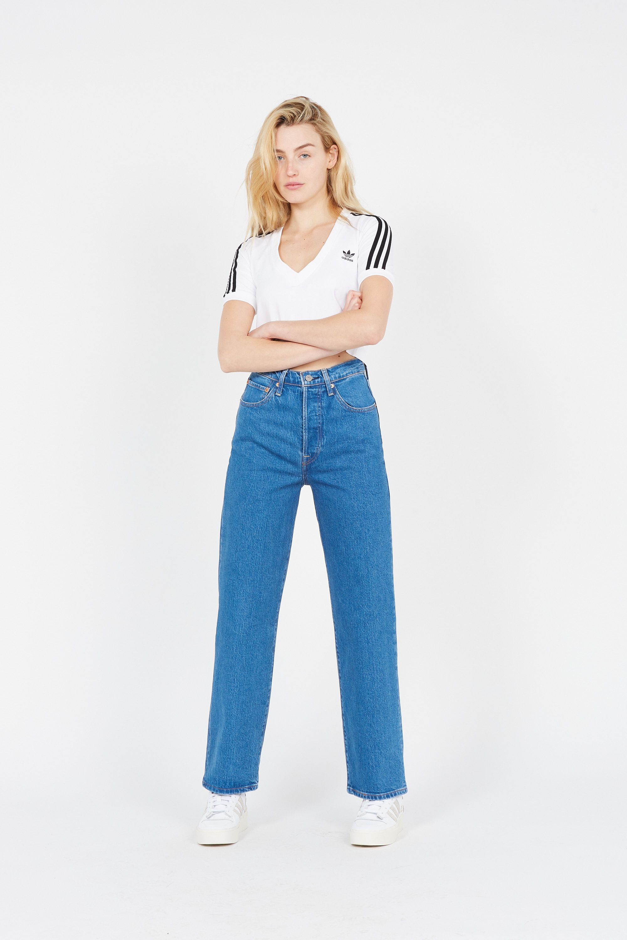 ADIDAS T-shirt CROPPED TEE Blanc