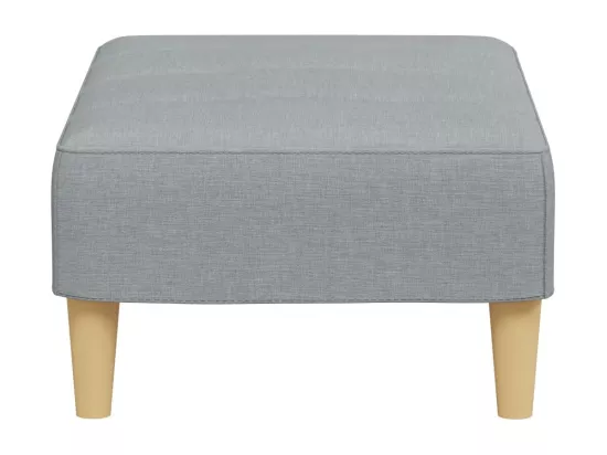 Repose-pied gris clair 77x55x31 cm tissu