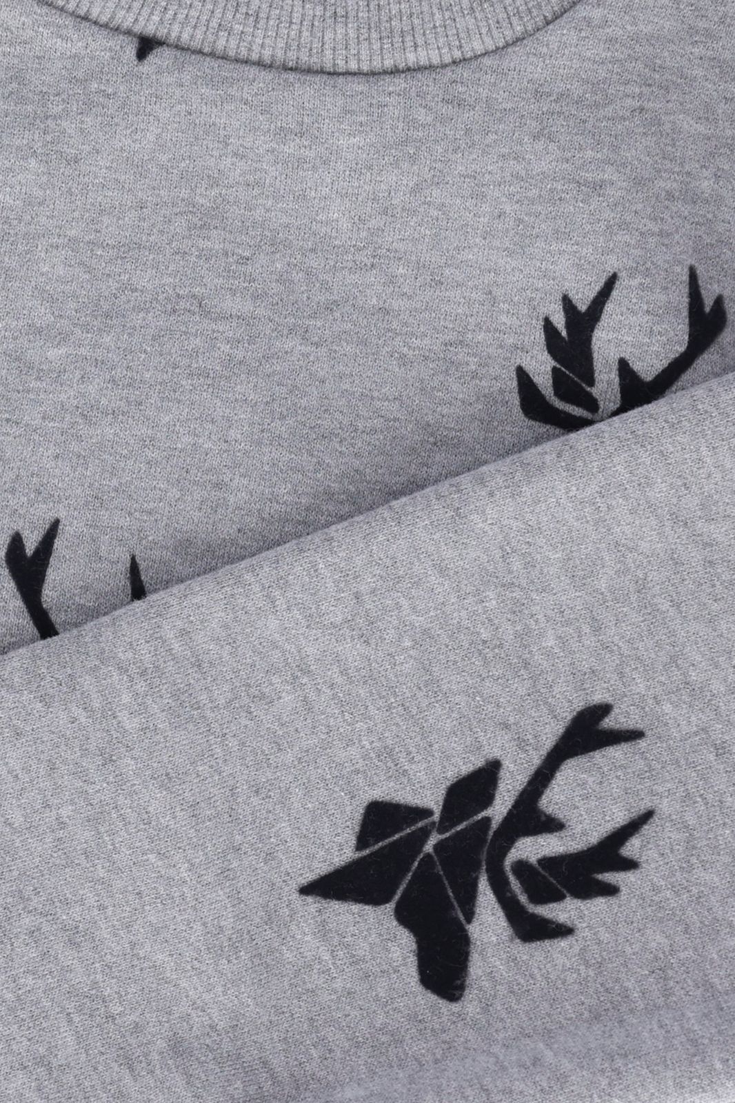 Grijze sweater met all-over rendierprint