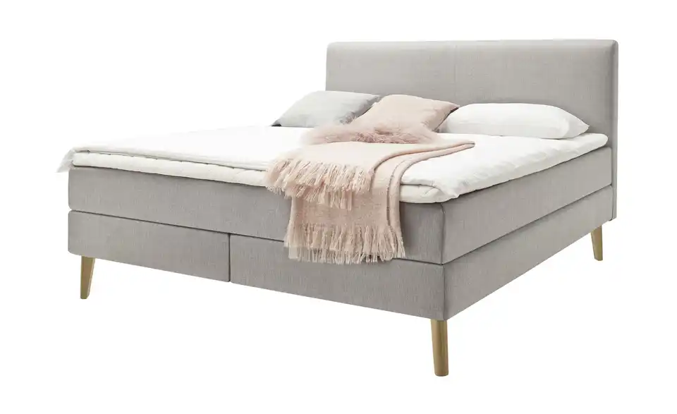 Boxspringbett Greta Hellgrau H2 160 cm