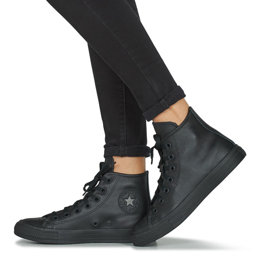 Converse - CHUCK TAYLOR ALL STAR LEATHER HI - Noir