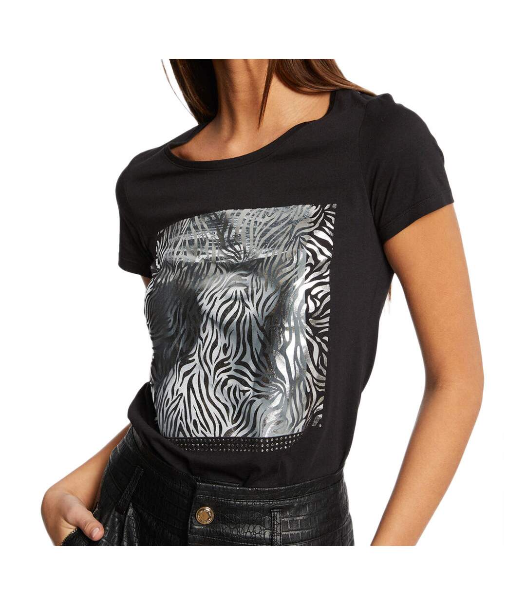 T-shirt Noir Femme Morgan DZEBA