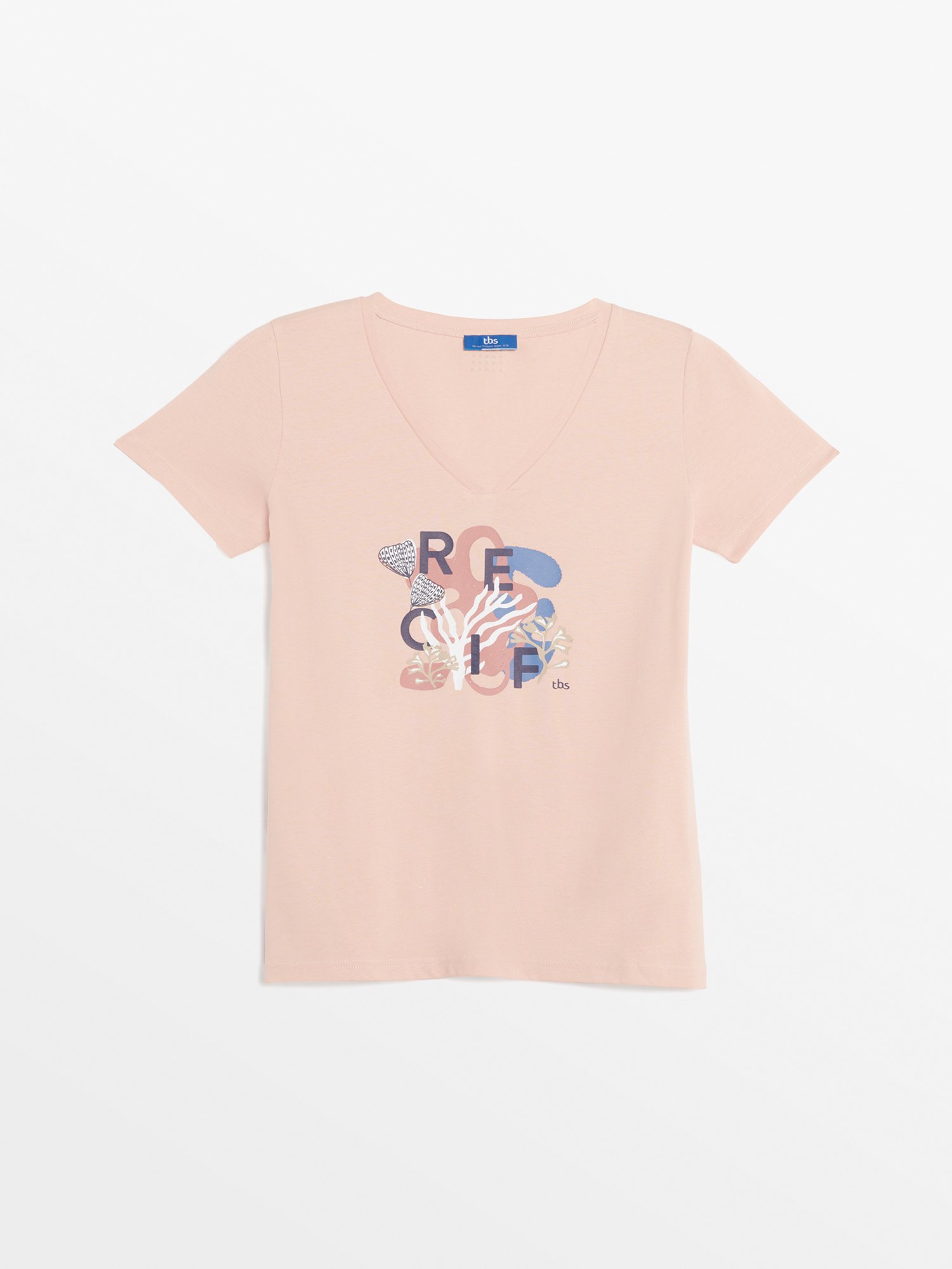 Tee Shirt Femme A Motif Rose