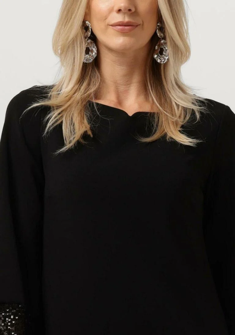 ANA ALCAZAR zwarte ana alcazar mini jurk mix dress