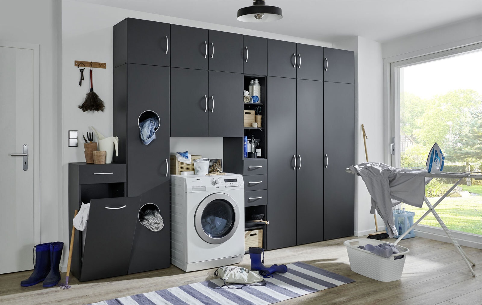 Aufsatzschrank Multiraumkonzept 80x40x54 cm grau