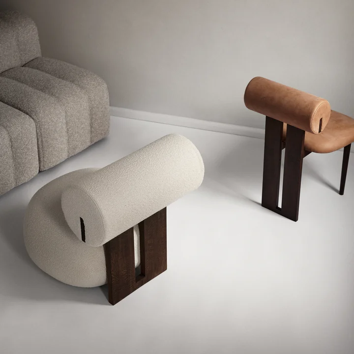 Norr11 - Hippo Lounge Sessel, Eiche natur / Hallingdal 65 - 220