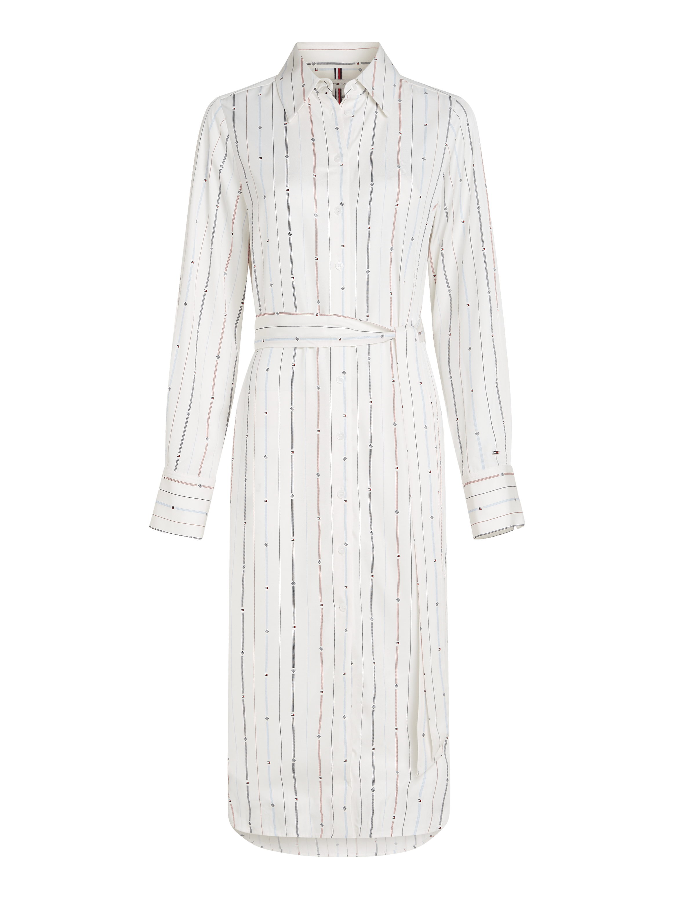 Robe chemise midi imprimée | Blanc