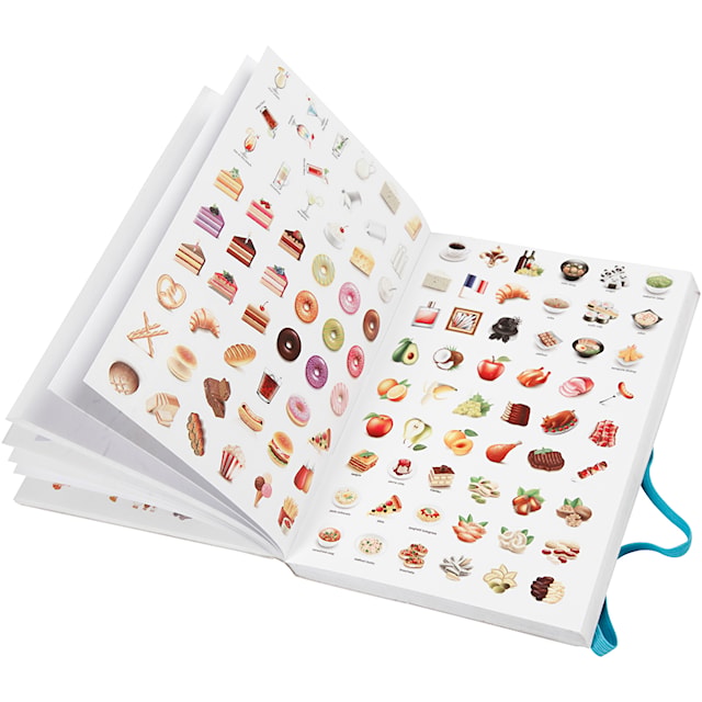 Bok med stickers, str. 11,5x17 cm, 1 stk.
