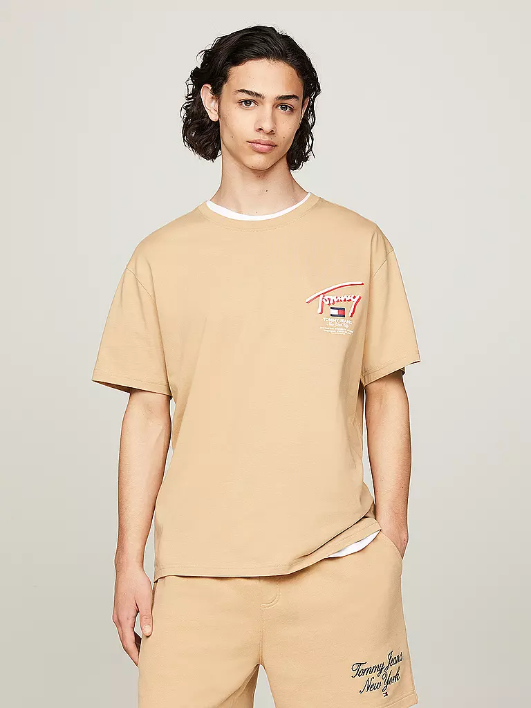 TOMMY JEANS T-Shirt camel